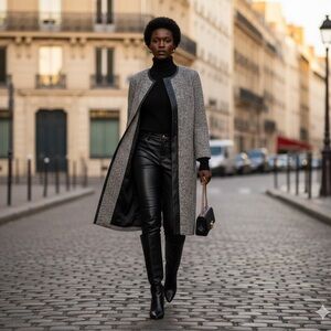 BOSS BLACK WHITE BROWN TRENCH